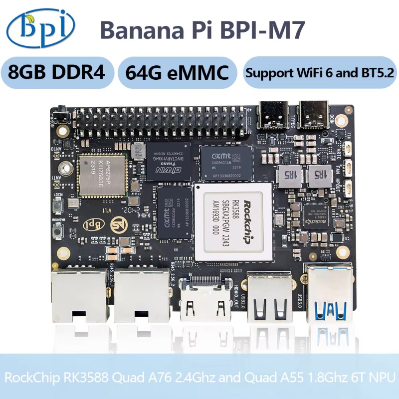 【Hot Sale】Banana Pi BPI-M7 Dev - Banana Pi Bpi M7 Rk3588 recension och pris