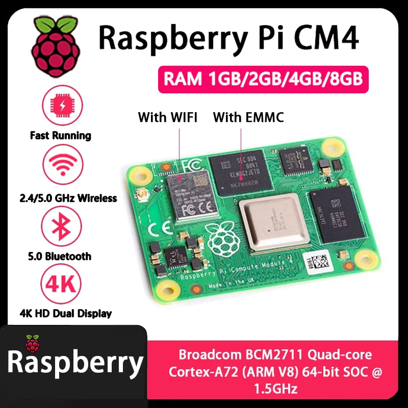 Raspberry Pi CM4 1GB/2GB/4GB/8 - Compute Module 4 32Gb Wifi recension och pris