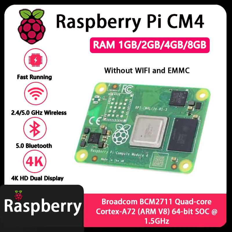 Raspberry Pi CM4 1GB/2GB/4GB/8 - Compute Module 4 32Gb Wifi recension och pris