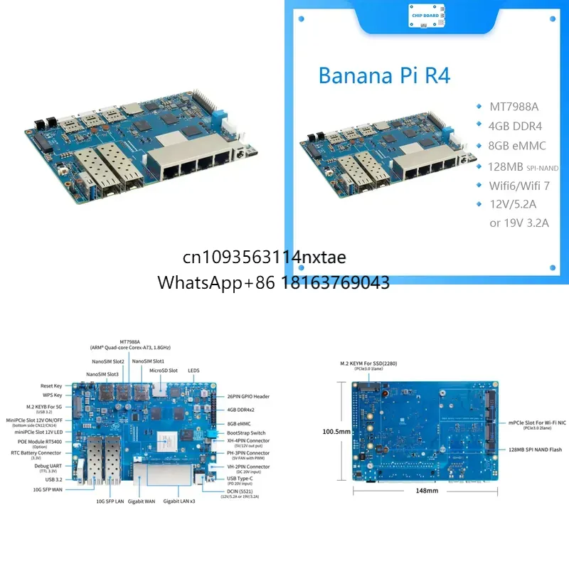 2026 Hot! Banana Pi BPI R4 Wif - Bananapi Bpi R4 Wifi 7 recension och pris