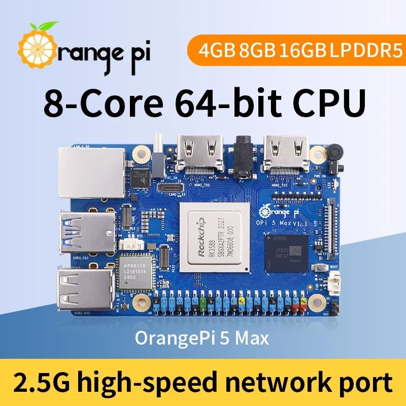 Orange Pi 5 Max 8GB / 16GB RAM - Orange Pi 5 Max Rk3588 recension och pris