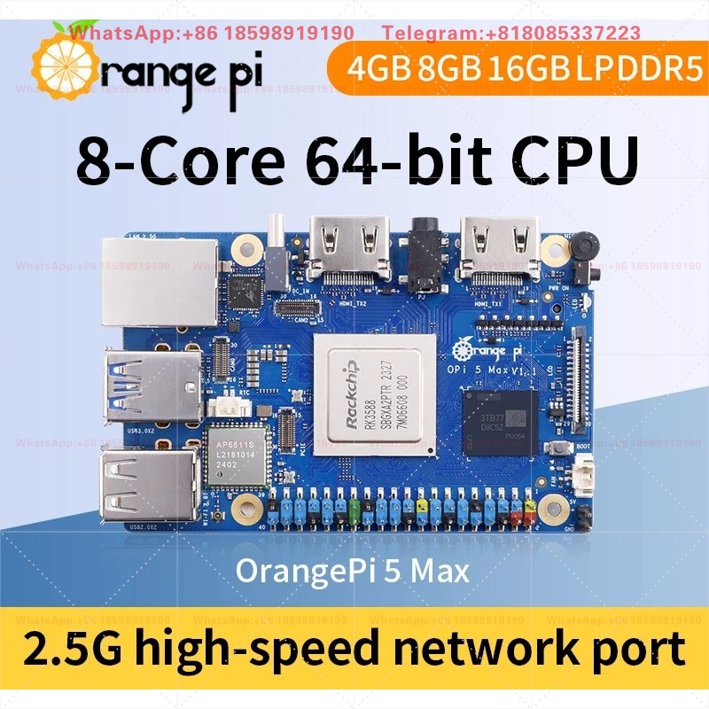 Orange Pi 5 Max 8GB / 16GB RAM - Orange Pi 5 Max Rk3588 recension och pris