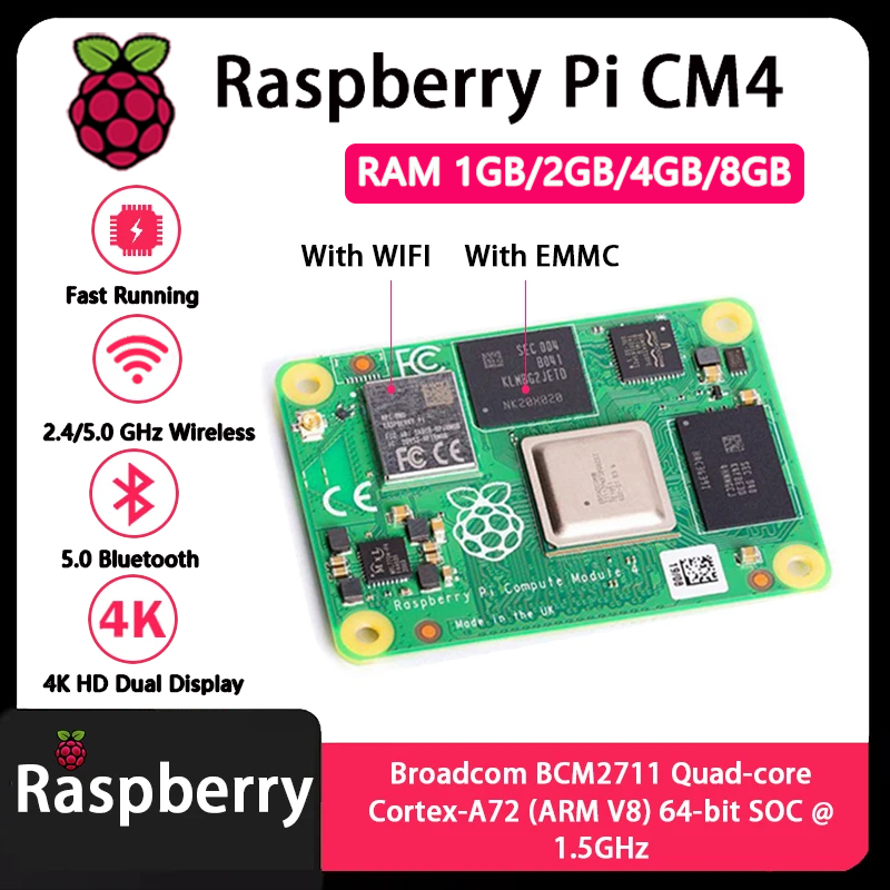 Raspberry Pi CM4 1GB/2GB/4GB/8 - Compute Module 4 32Gb Wifi recension och pris