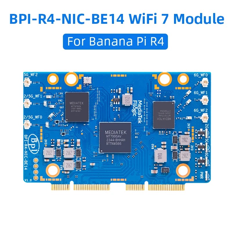 BPI-R4 BPI-R4-NIC-BE14 WiFi 7  - Bananapi Bpi R4 Wifi 7 recension och pris