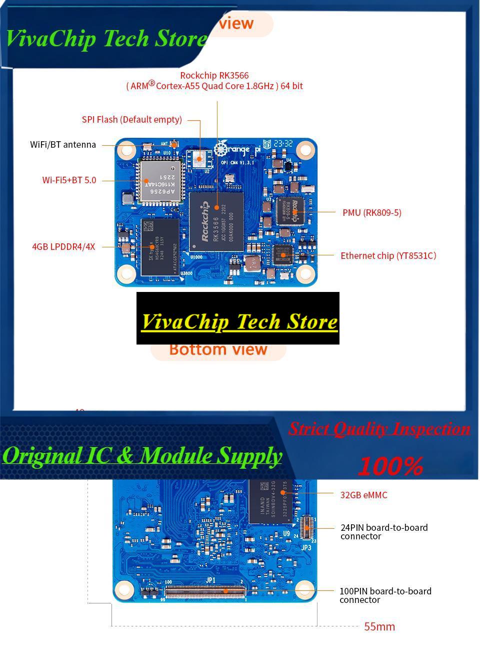 VivacpOrange Pi CM4 4GB RAM 32 - Compute Module 4 32Gb Wifi recension och pris